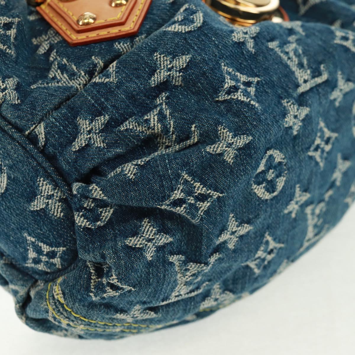 LOUIS VUITTON Monogram Denim Preity Hand Bag Blue M95020 LV Auth 166019V