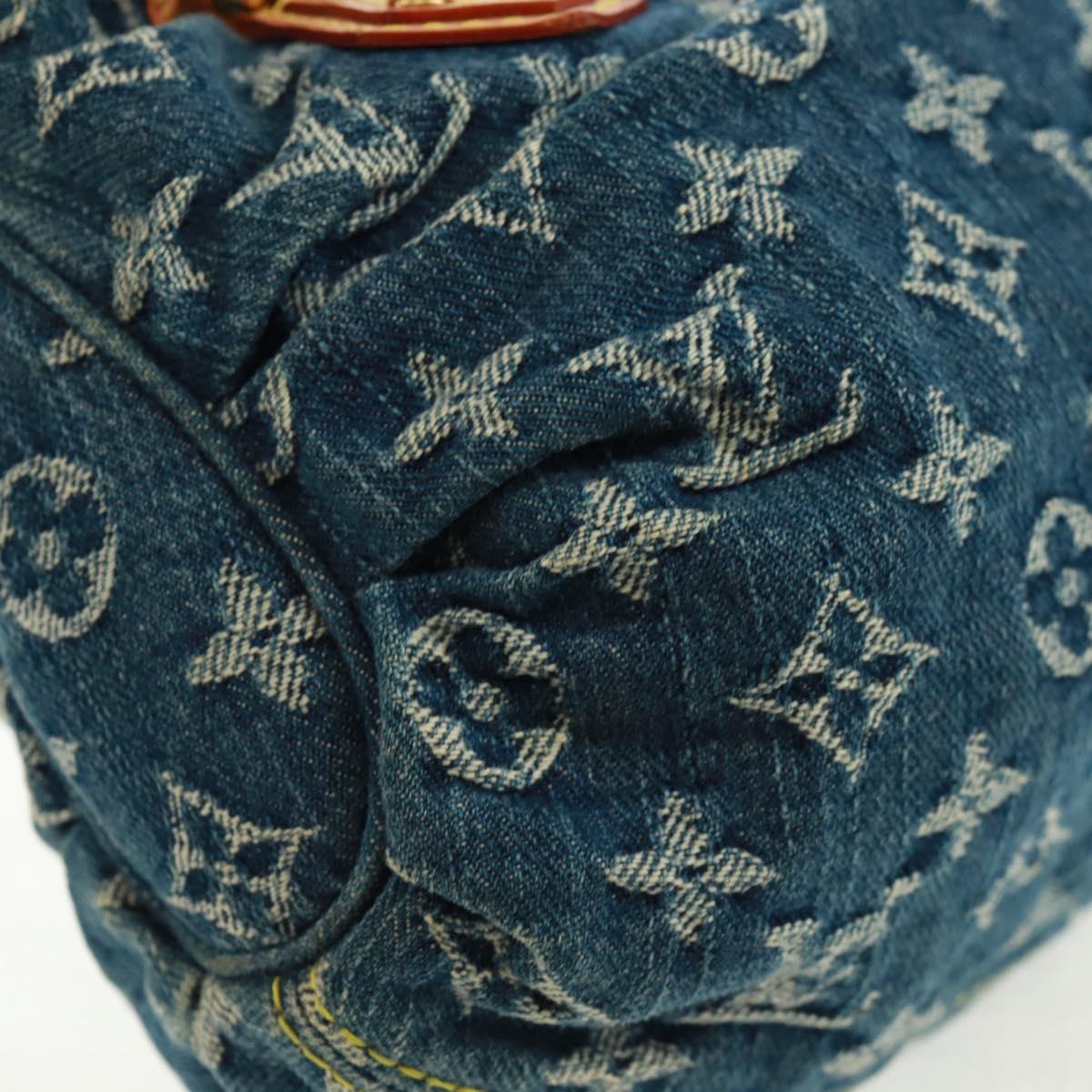 LOUIS VUITTON Monogram Denim Preity Hand Bag Blue M95020 LV Auth 166019V