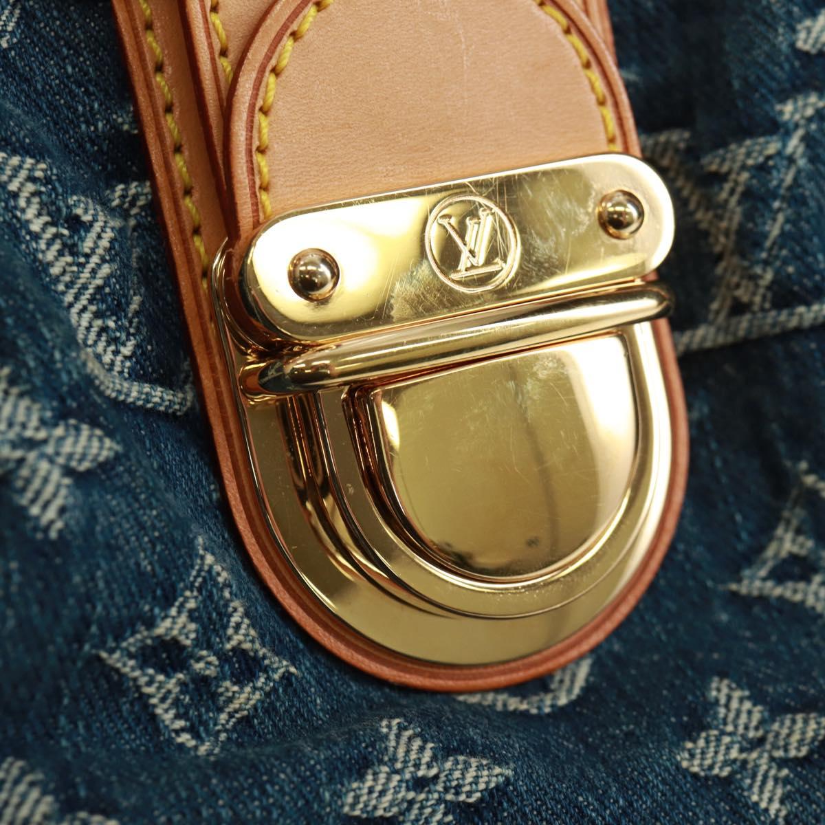 LOUIS VUITTON Monogram Denim Preity Hand Bag Blue M95020 LV Auth 166019V