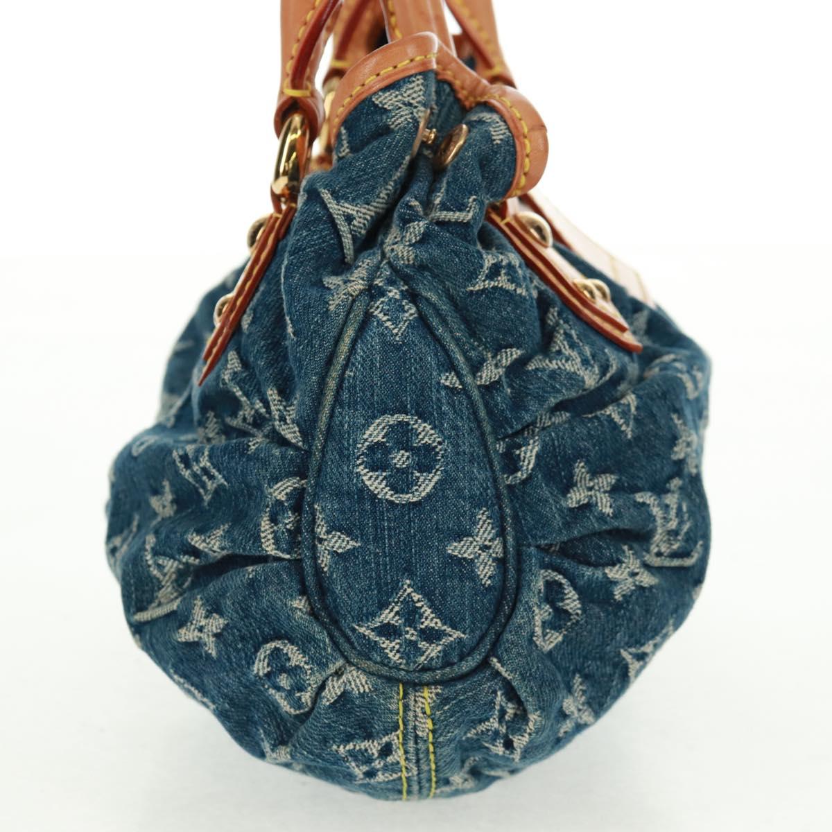 LOUIS VUITTON Monogram Denim Preity Hand Bag Blue M95020 LV Auth 166019V