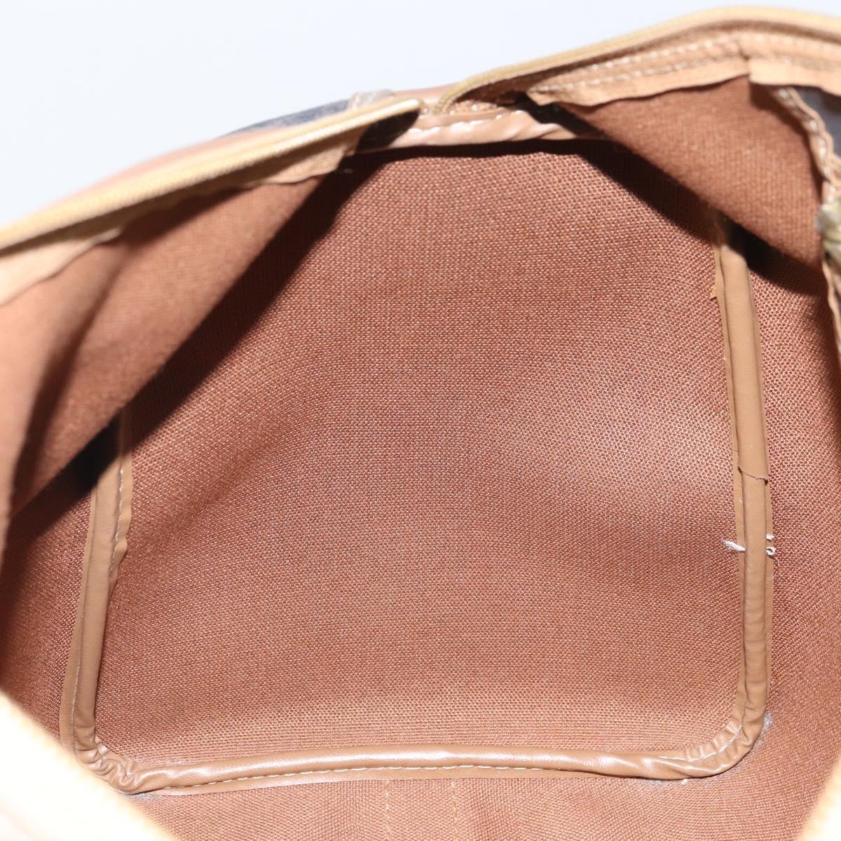Christian Dior Honeycomb Canvas Boston Bag PVC Black Gold Auth 166030
