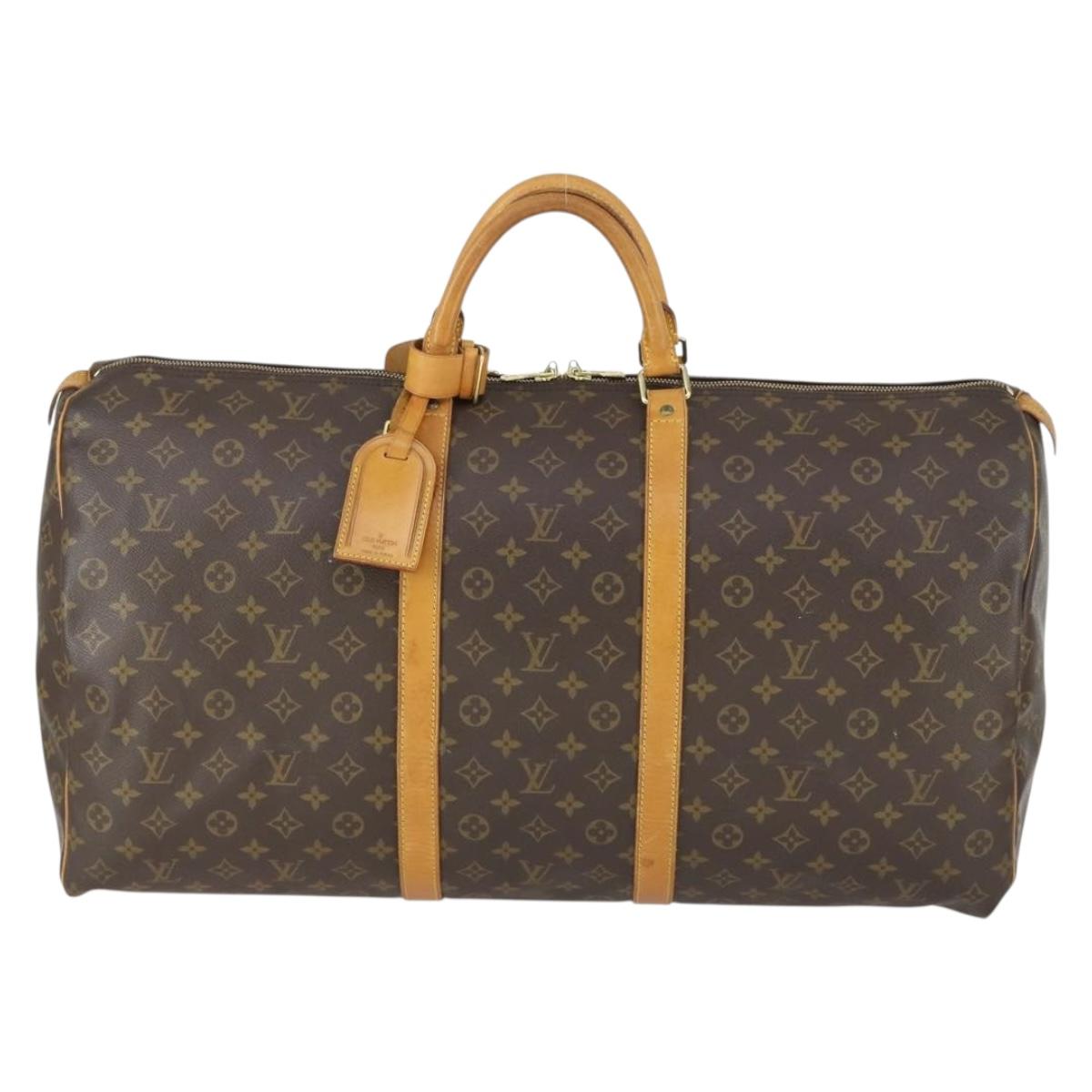 LOUIS VUITTON Monogram Keepall 60 Boston Bag M41422 LV Auth 166033
