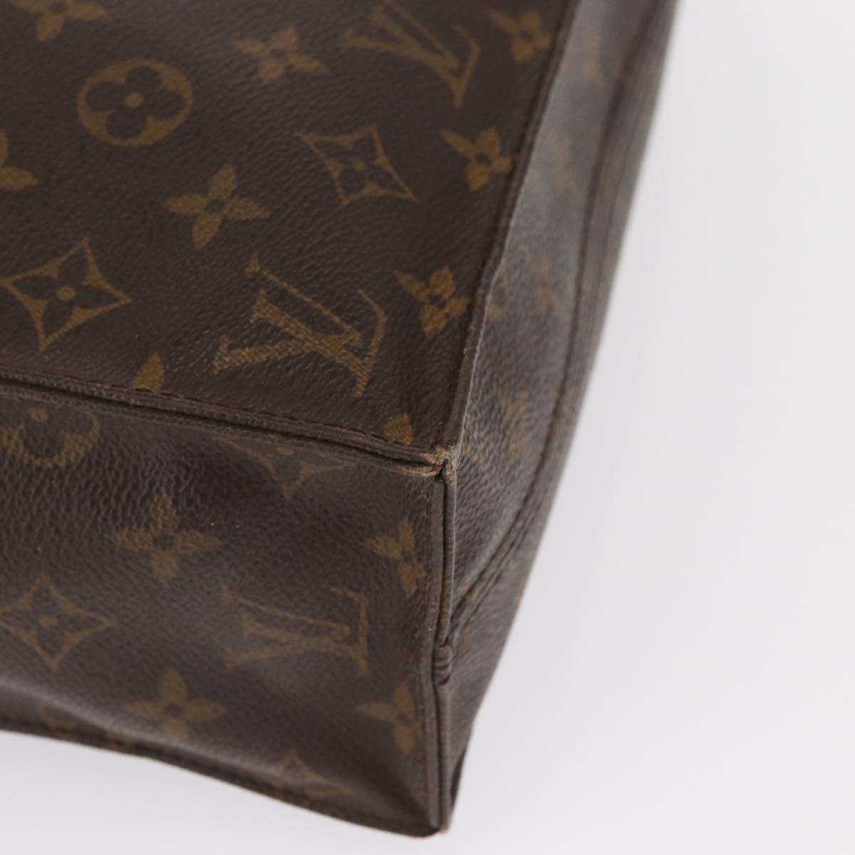 LOUIS VUITTON Monogram Sac Plat Hand Bag M51140 LV Auth 166040