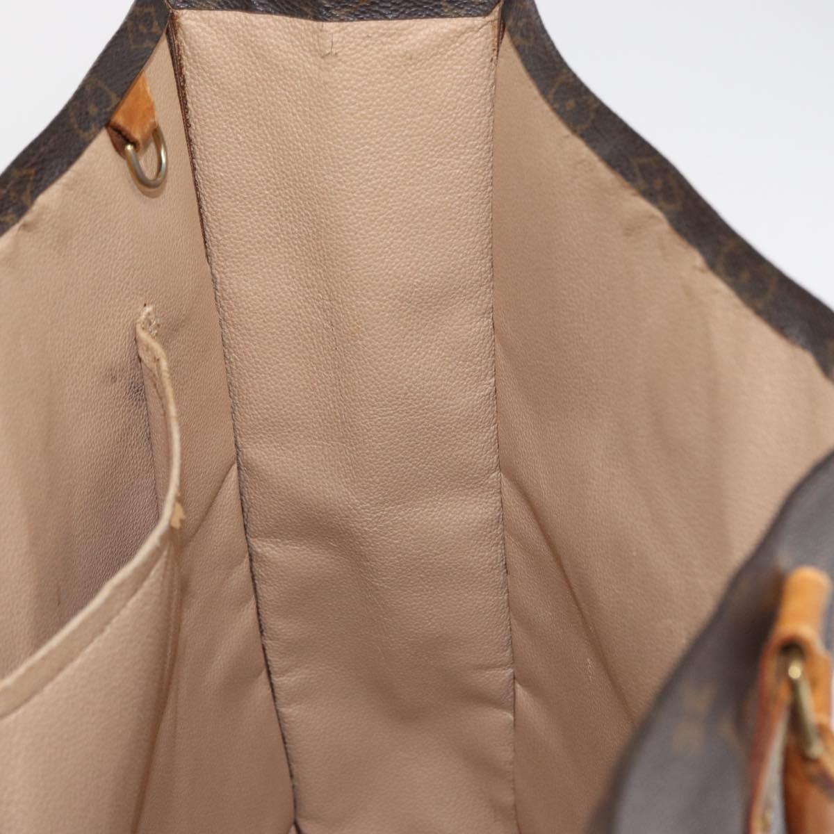 LOUIS VUITTON Monogram Sac Plat Hand Bag M51140 LV Auth 166040