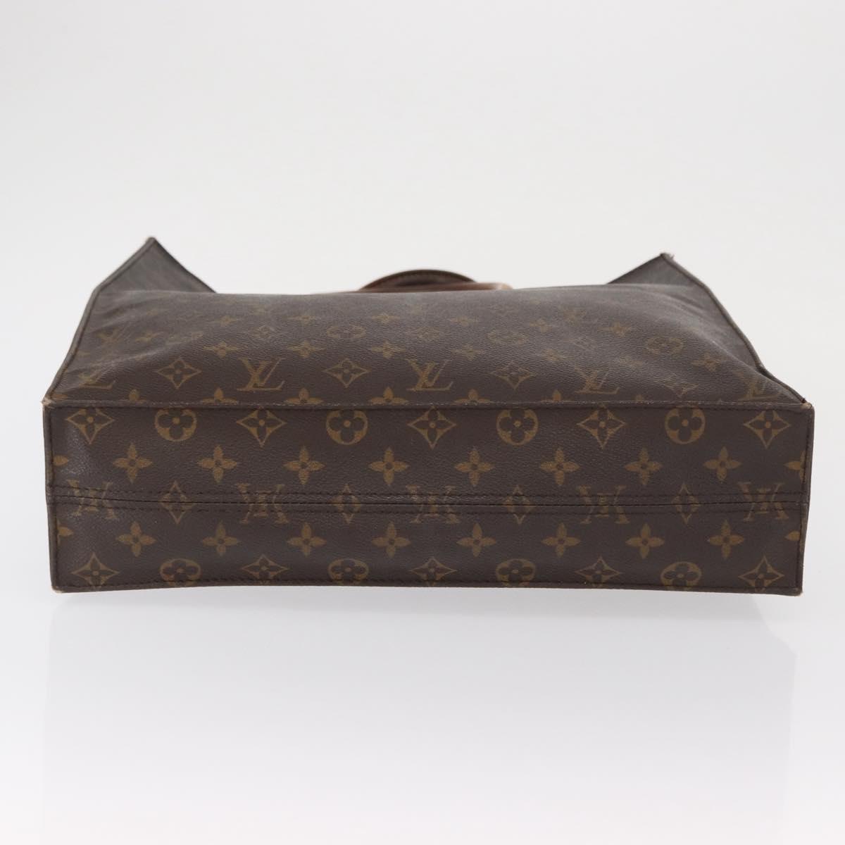LOUIS VUITTON Monogram Sac Plat Hand Bag M51140 LV Auth 166040