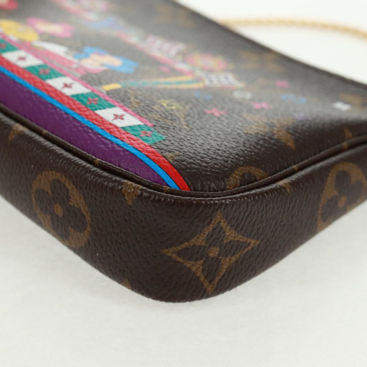 LOUIS VUITTON Monogram Vivienne Mini Pochette Accessoires M69976 LV Auth 166052SAM