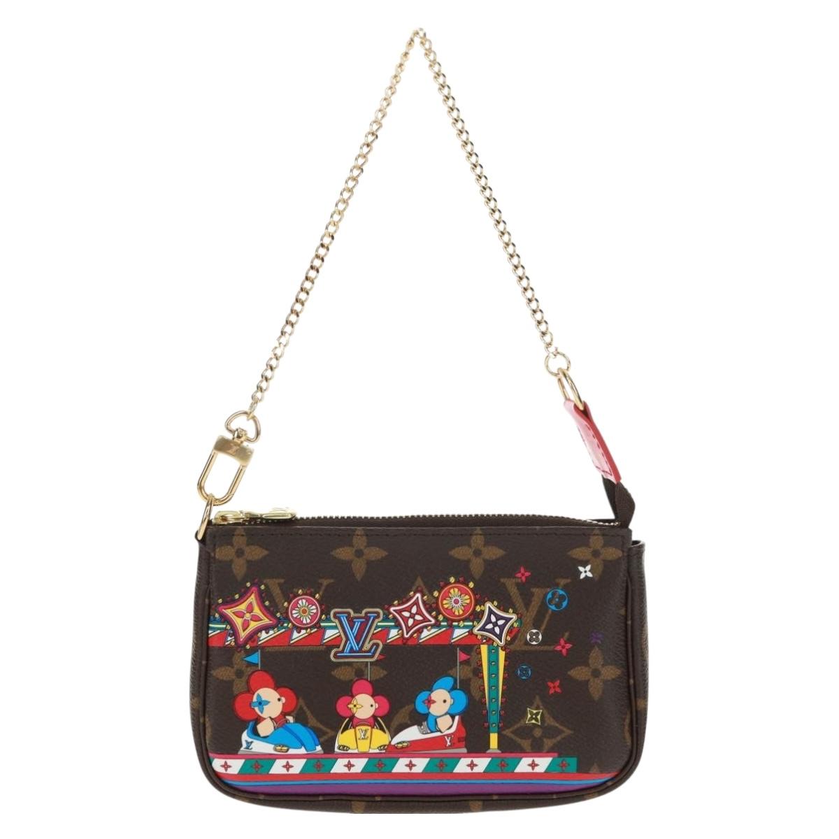 LOUIS VUITTON Monogram Vivienne Mini Pochette Accessoires M69976 LV Auth 166052SAM