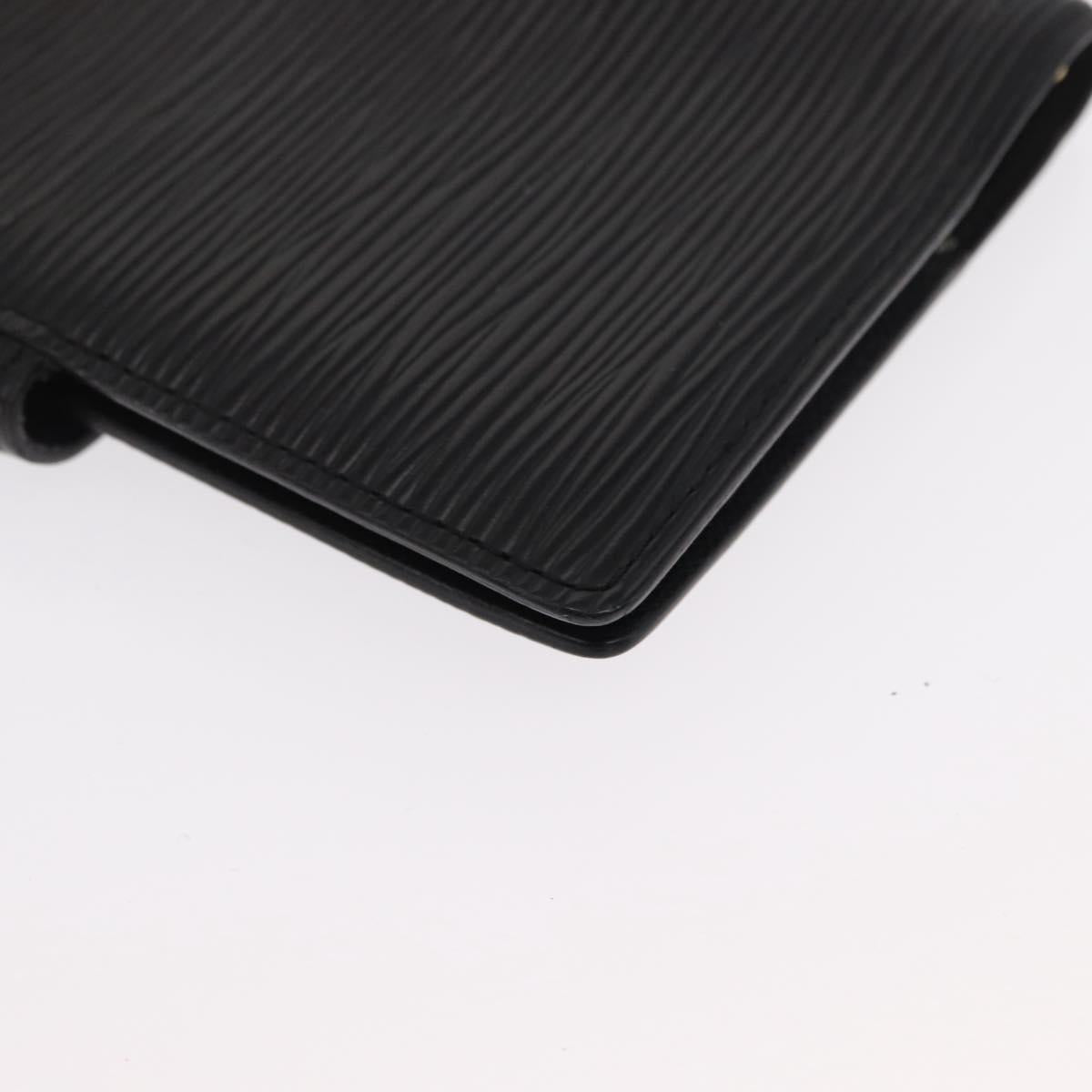 LOUIS VUITTON Epi Agenda PM Day Planner Cover Black R20052 LV Auth 166056
