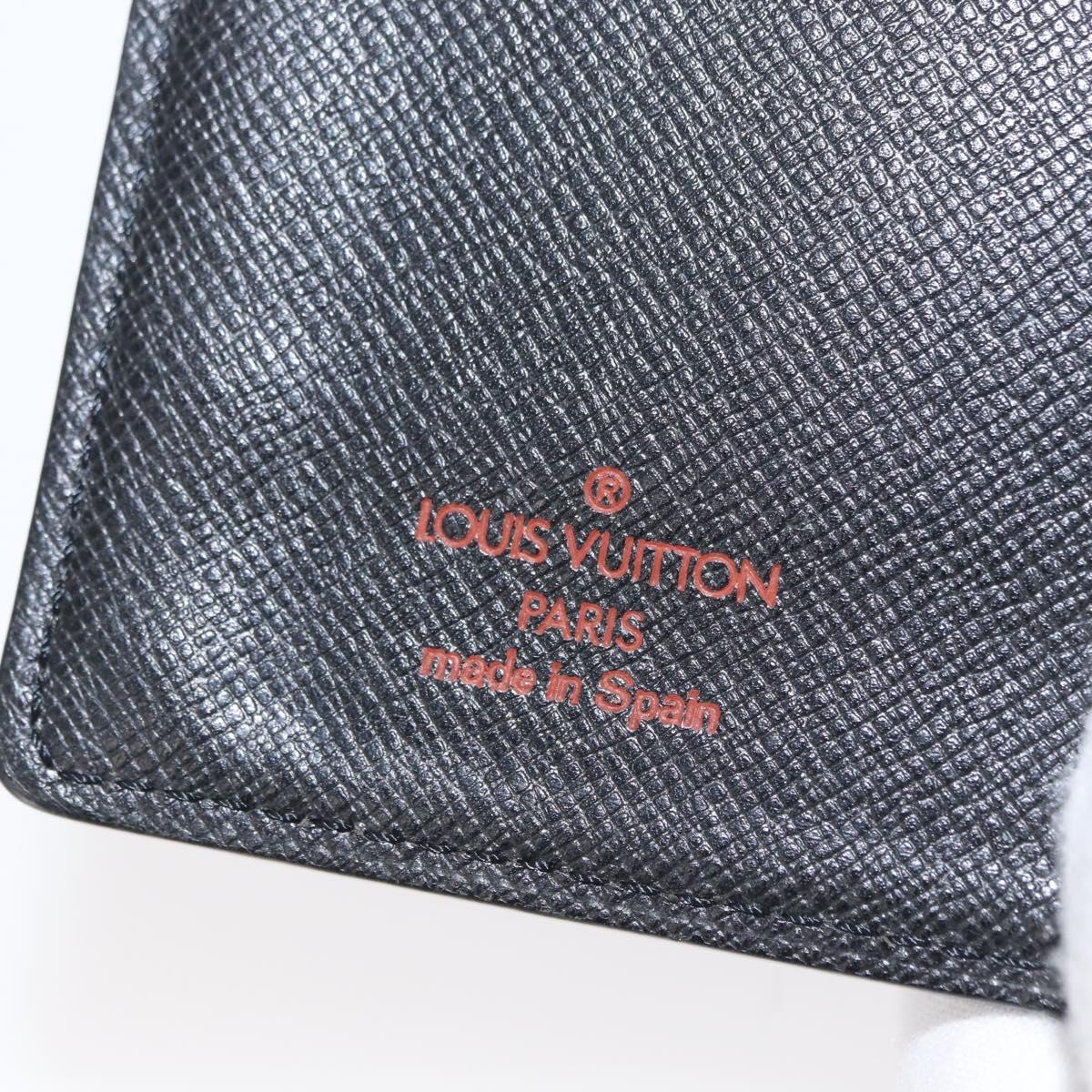 LOUIS VUITTON Epi Agenda PM Day Planner Cover Black R20052 LV Auth 166056