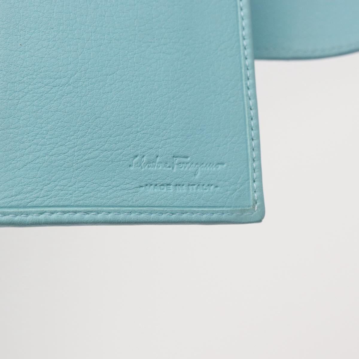 Salvatore Ferragamo Gancini Long Wallet Leather Lavende Silver Auth 166058