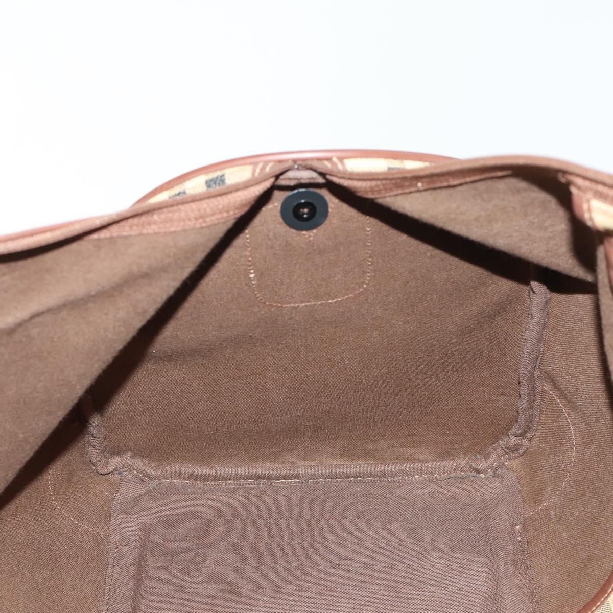 Burberrys Nova Check Boston Bag PVC Leather 2way Beige Auth 166121