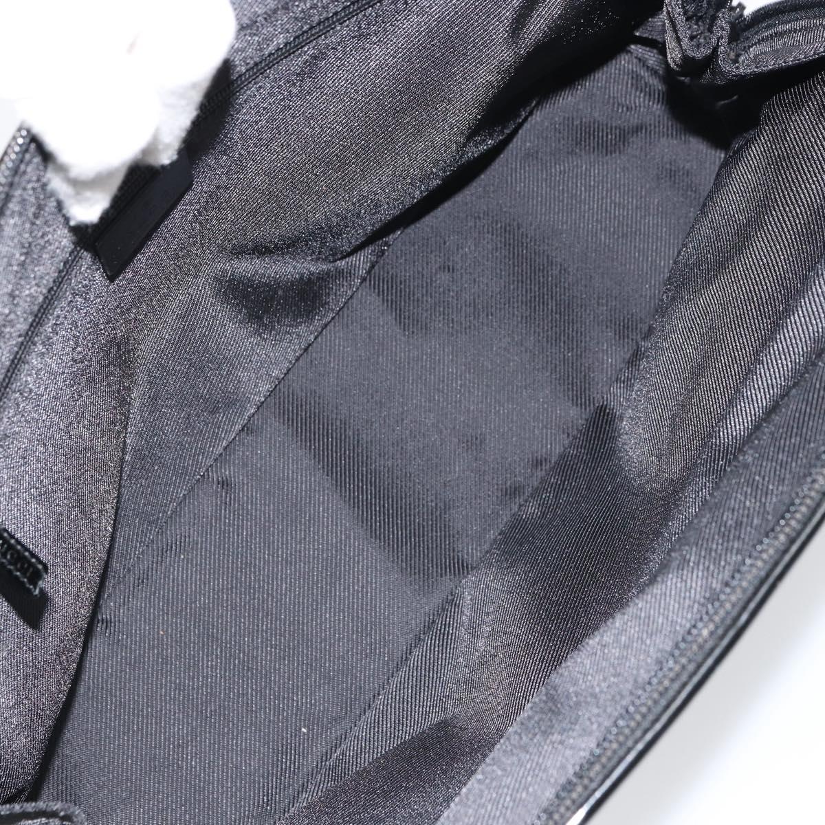GUCCI GG Canvas Tote Bag Black Silver 002 1122 Auth 166168