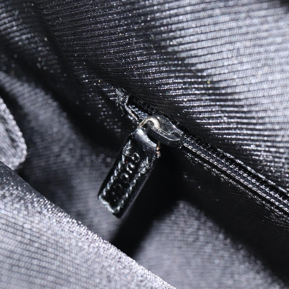 GUCCI GG Canvas Tote Bag Black Silver 002 1122 Auth 166168