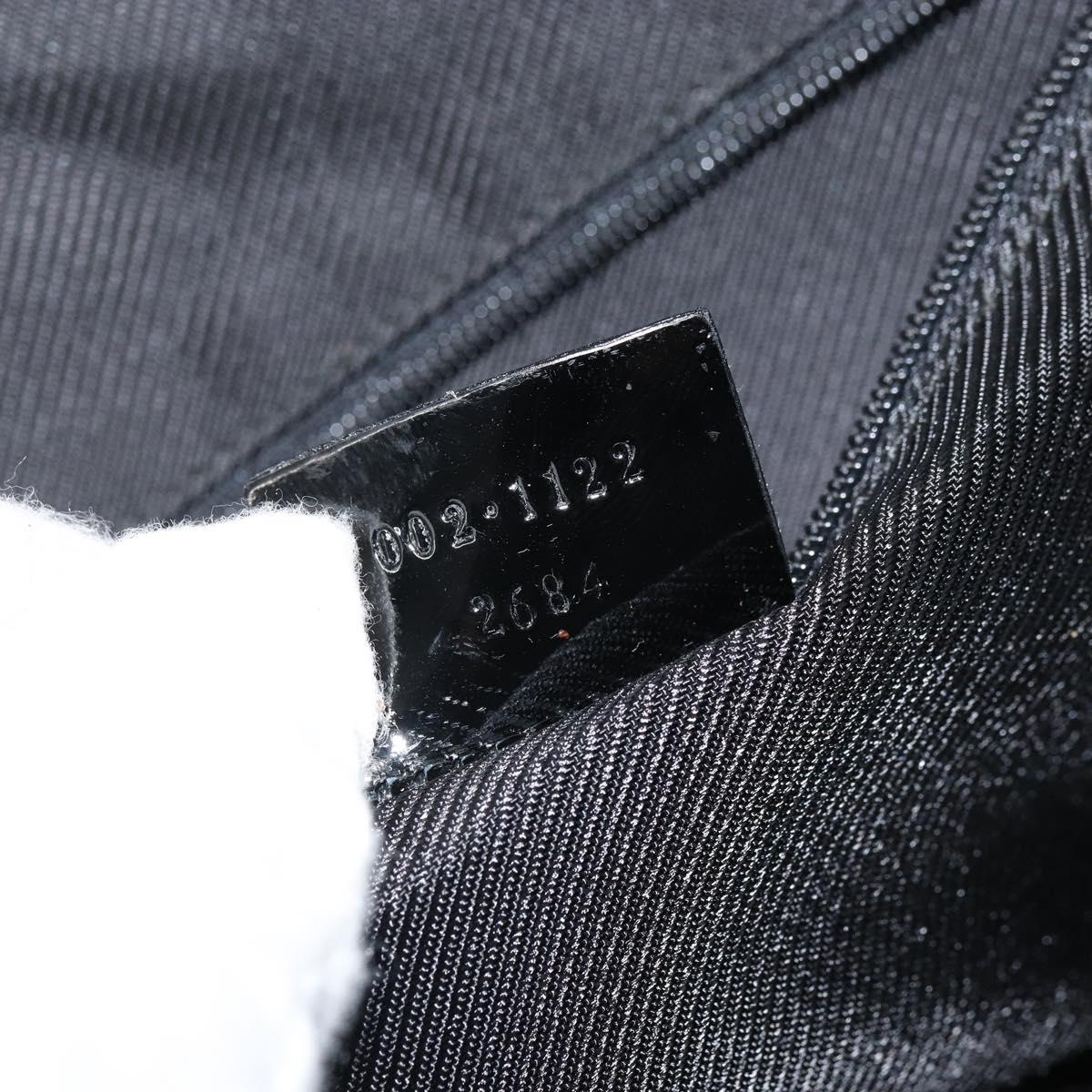 GUCCI GG Canvas Tote Bag Black Silver 002 1122 Auth 166168