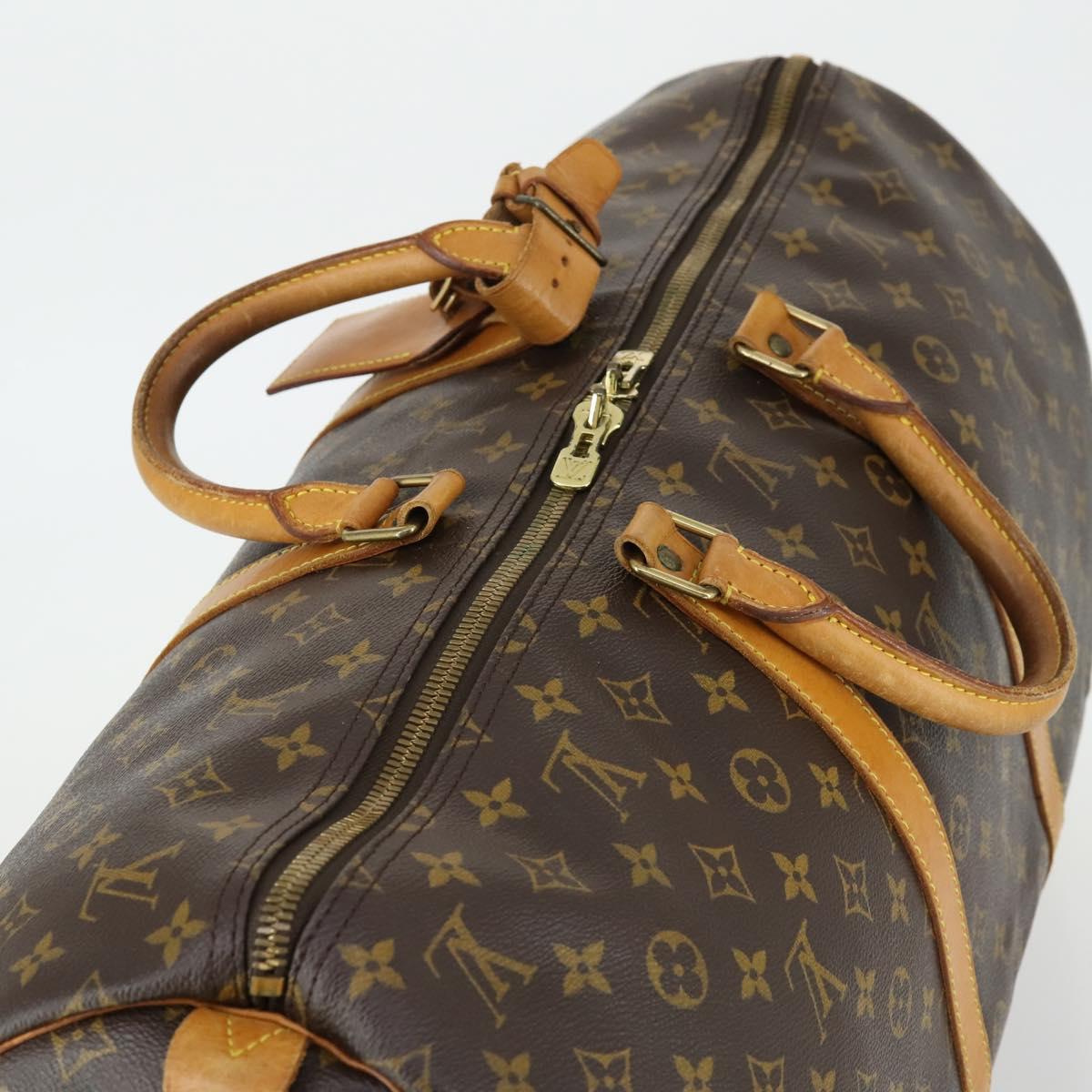LOUIS VUITTON Monogram Keepall 55 Boston Bag M41424 LV Auth 166188