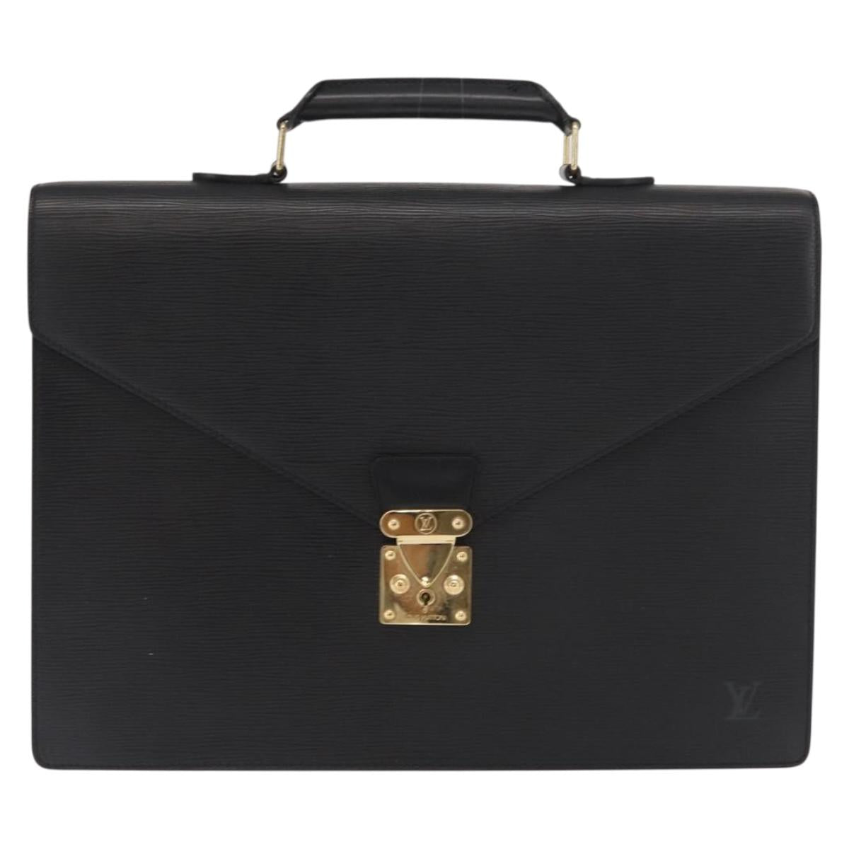 LOUIS VUITTON Epi Serviette Ambassador Business Bag Black M54412 LV Auth 166190