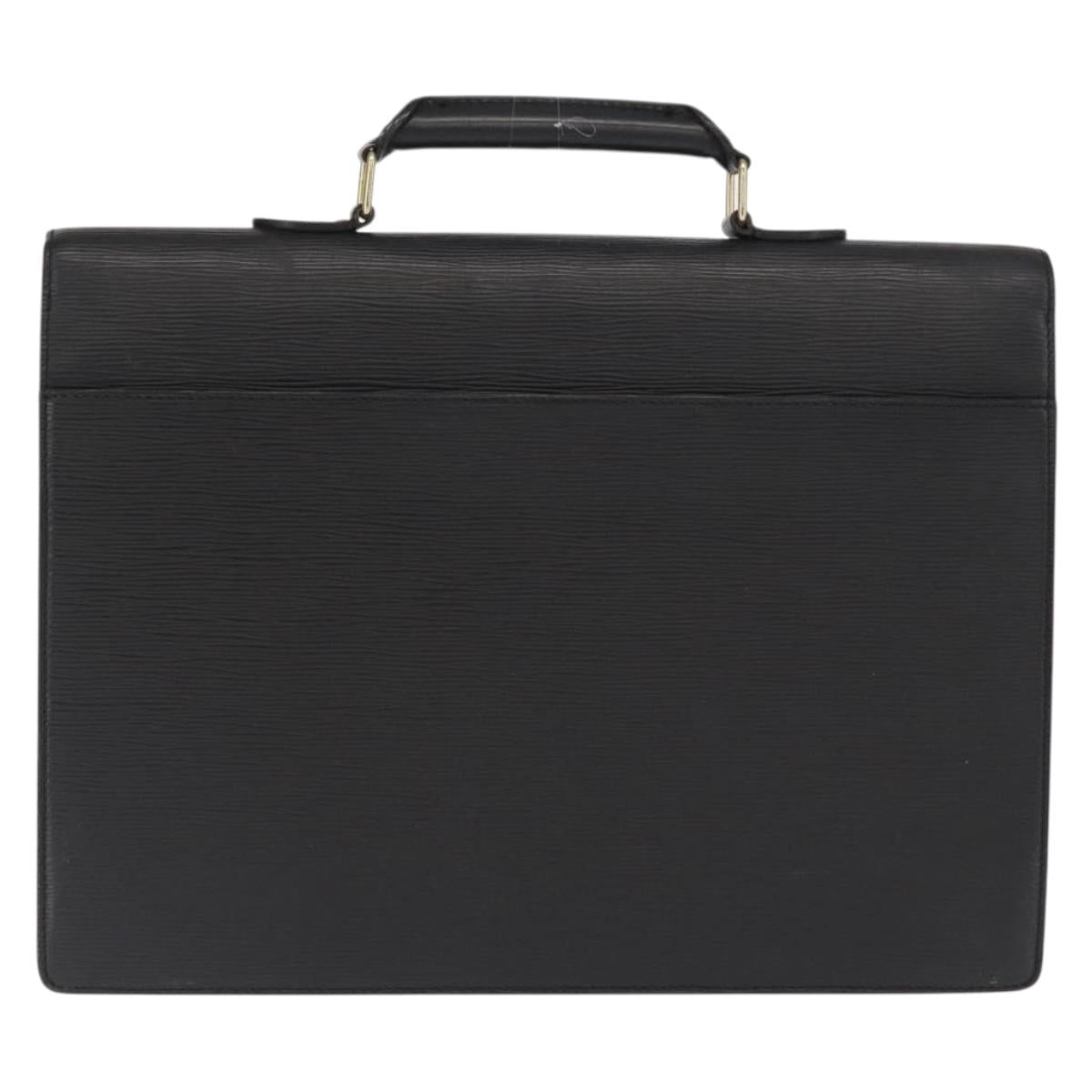 LOUIS VUITTON Epi Serviette Ambassador Business Bag Black M54412 LV Auth 166190