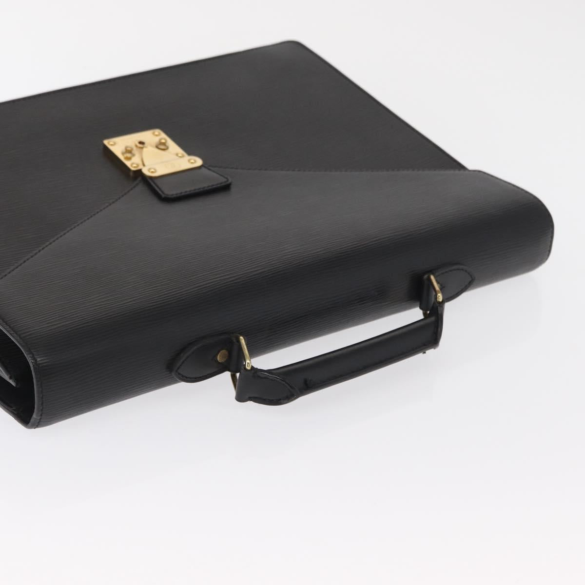 LOUIS VUITTON Epi Serviette Ambassador Business Bag Black M54412 LV Auth 166190