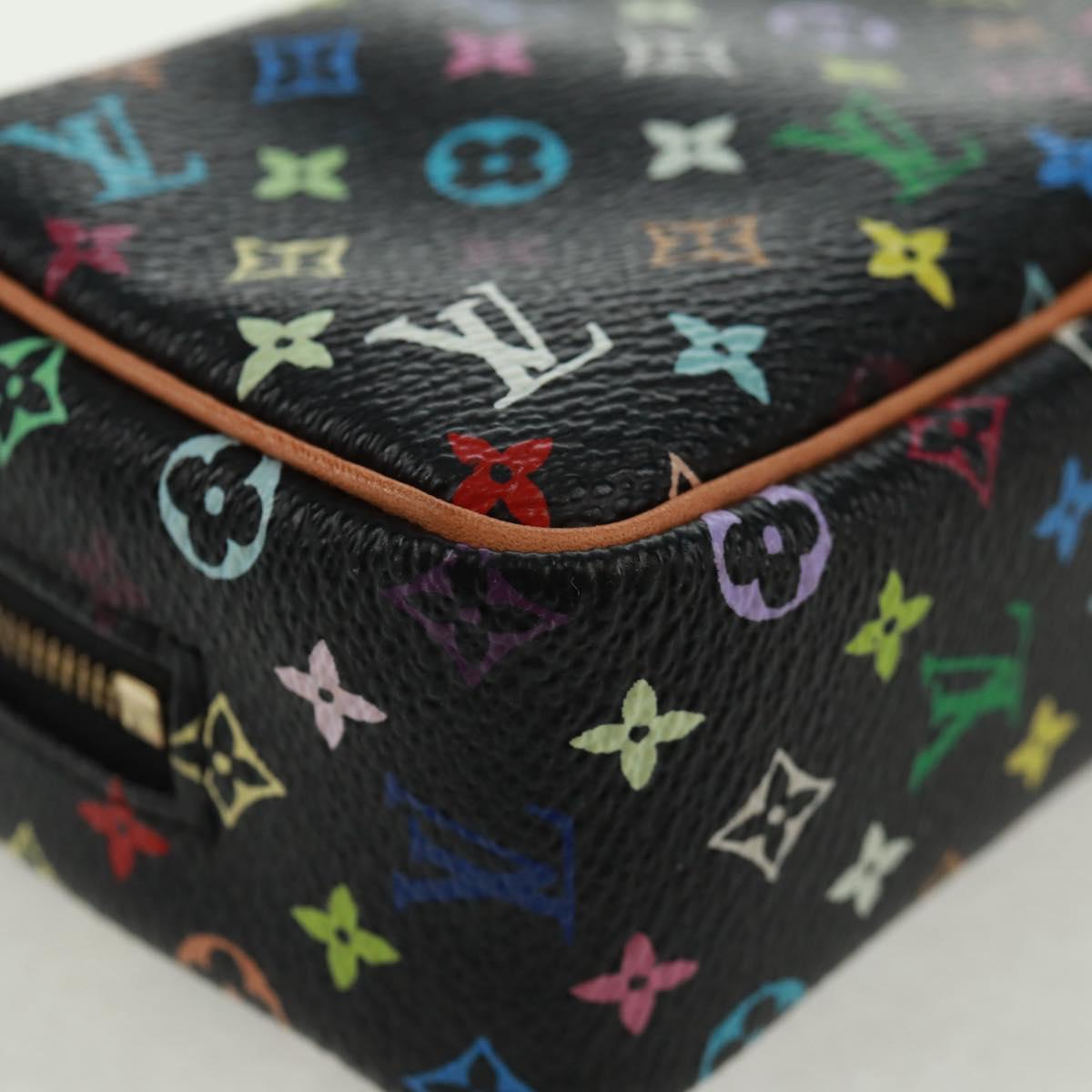 LOUIS VUITTON Monogram Multicolor Trousse Wapity Pouch Black M58034 Auth 166199V