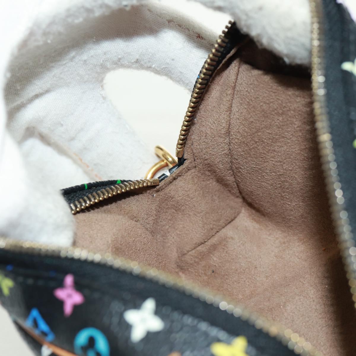 LOUIS VUITTON Monogram Multicolor Trousse Wapity Pouch Black M58034 Auth 166199V