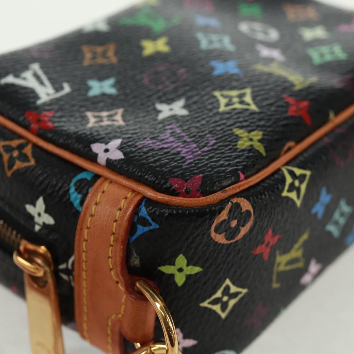LOUIS VUITTON Monogram Multicolor Trousse Wapity Pouch Black M58034 Auth 166199V