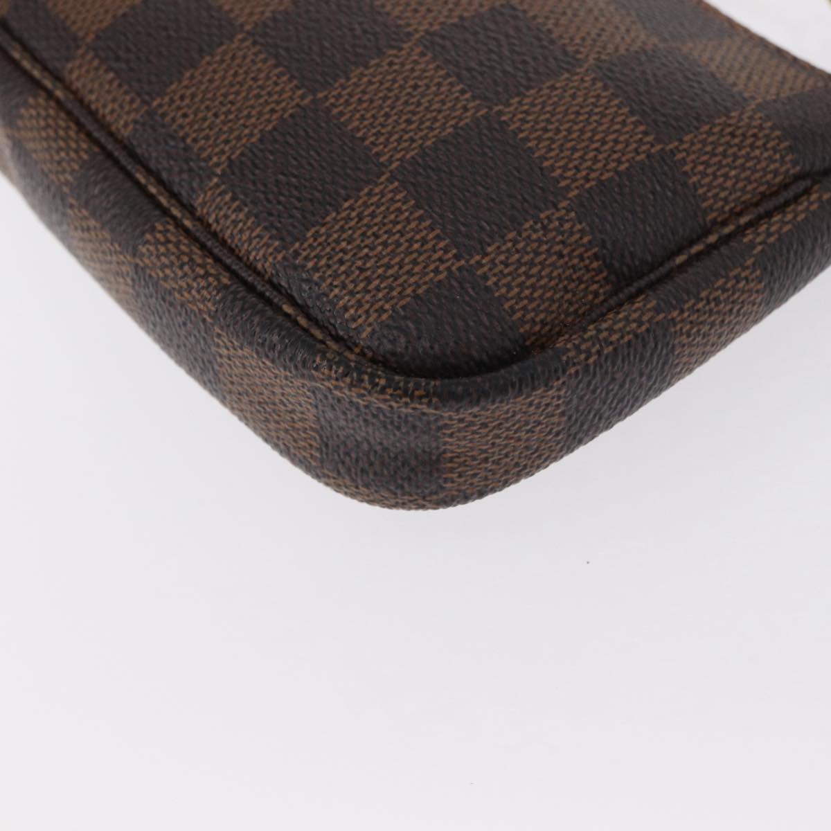 LOUIS VUITTON Damier Ebene Mini Pochette Accessoires Pouch N58009 Auth 166200A