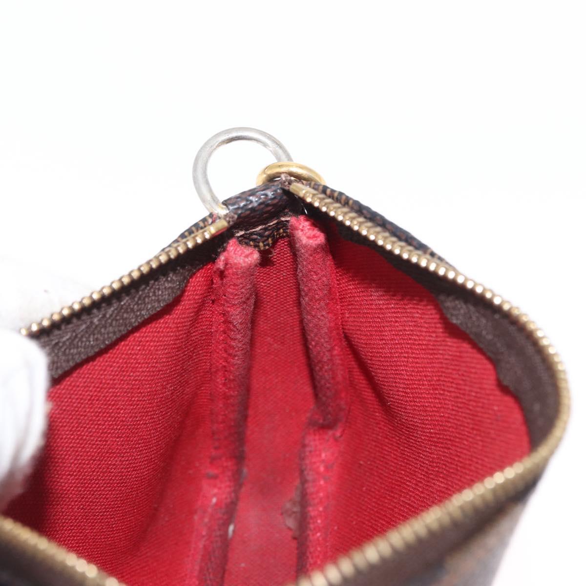 LOUIS VUITTON Damier Ebene Mini Pochette Accessoires Pouch N58009 Auth 166200A