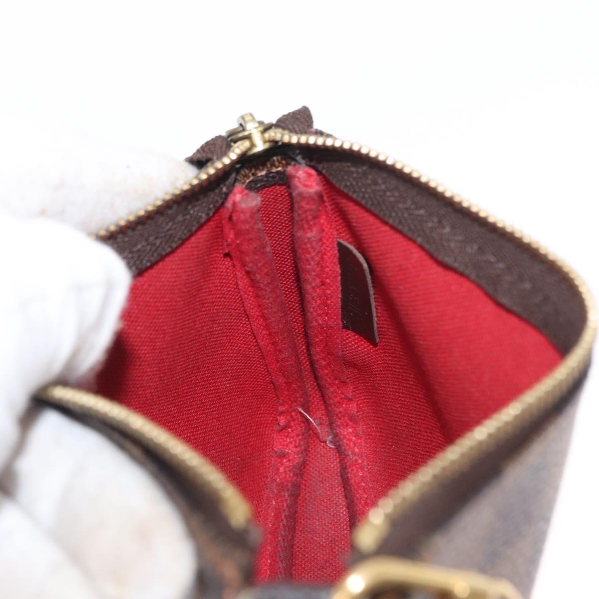 LOUIS VUITTON Damier Ebene Mini Pochette Accessoires Pouch N58009 Auth 166200A