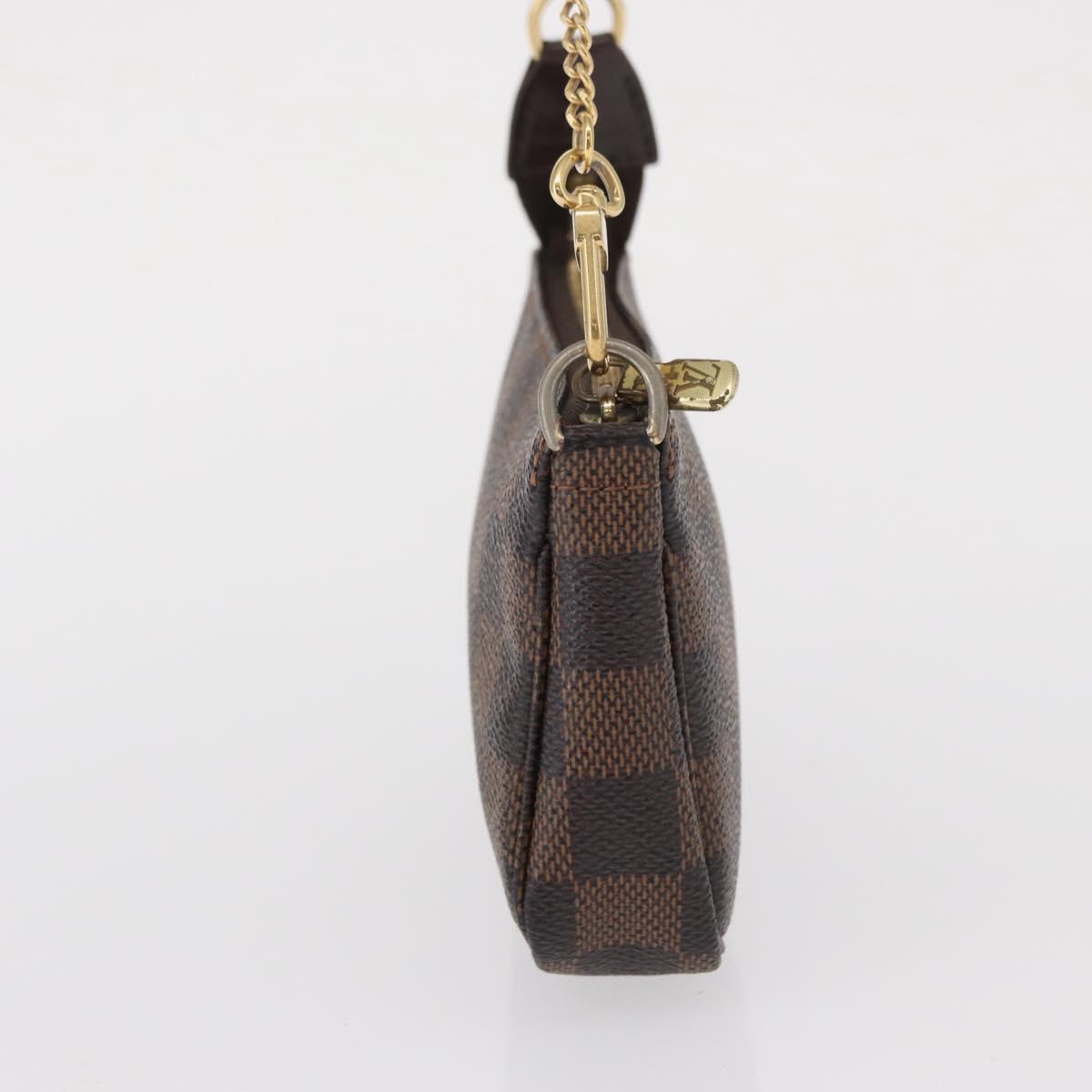 LOUIS VUITTON Damier Ebene Mini Pochette Accessoires Pouch N58009 Auth 166200A