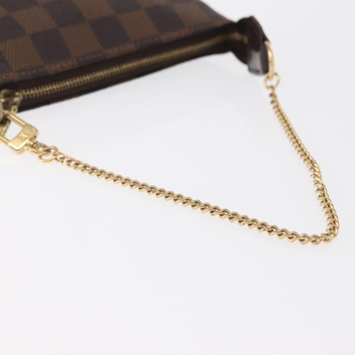 LOUIS VUITTON Damier Ebene Mini Pochette Accessoires Pouch N58009 Auth 166200A