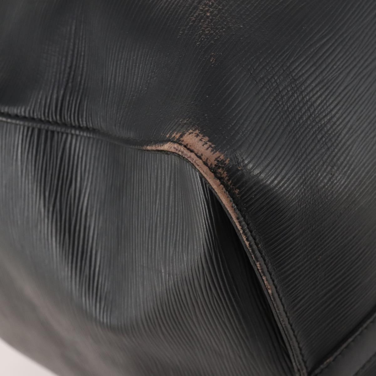 LOUIS VUITTON Epi Keepall 55 Boston Bag Noir Black M42952 LV Auth 166220