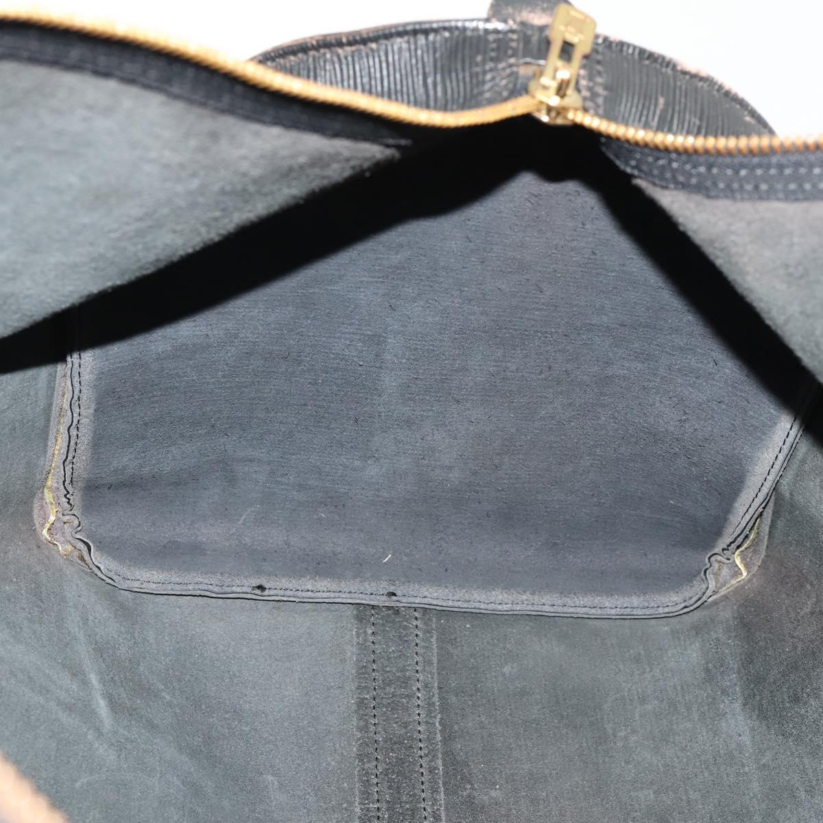 LOUIS VUITTON Epi Keepall 55 Boston Bag Noir Black M42952 LV Auth 166220