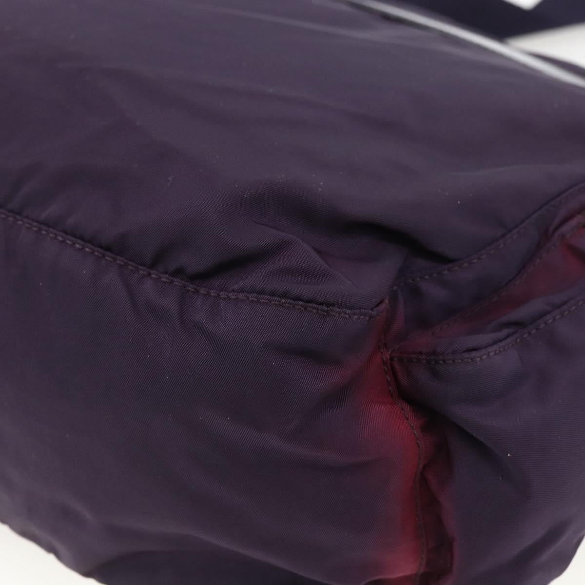 PRADA Shoulder Bag Nylon Purple Silver Auth 166221