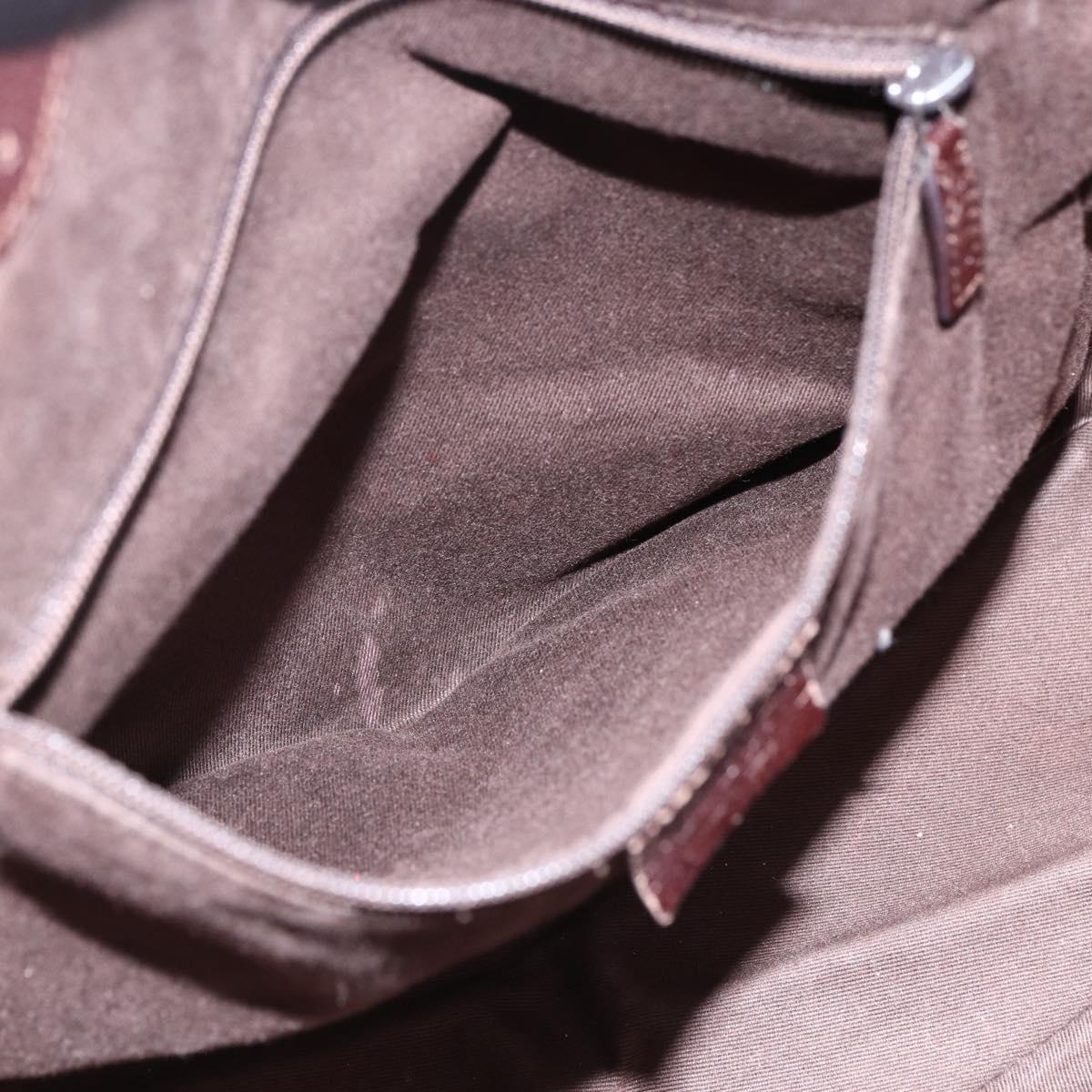 GUCCI GG Canvas Tote Bag Beige Silver 113017 Auth 166224