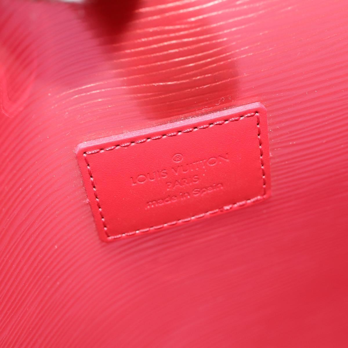 LOUIS VUITTON Epi Plage Via Hand Bag Vinyl Red Grenadine M92152 LV Auth 166226A