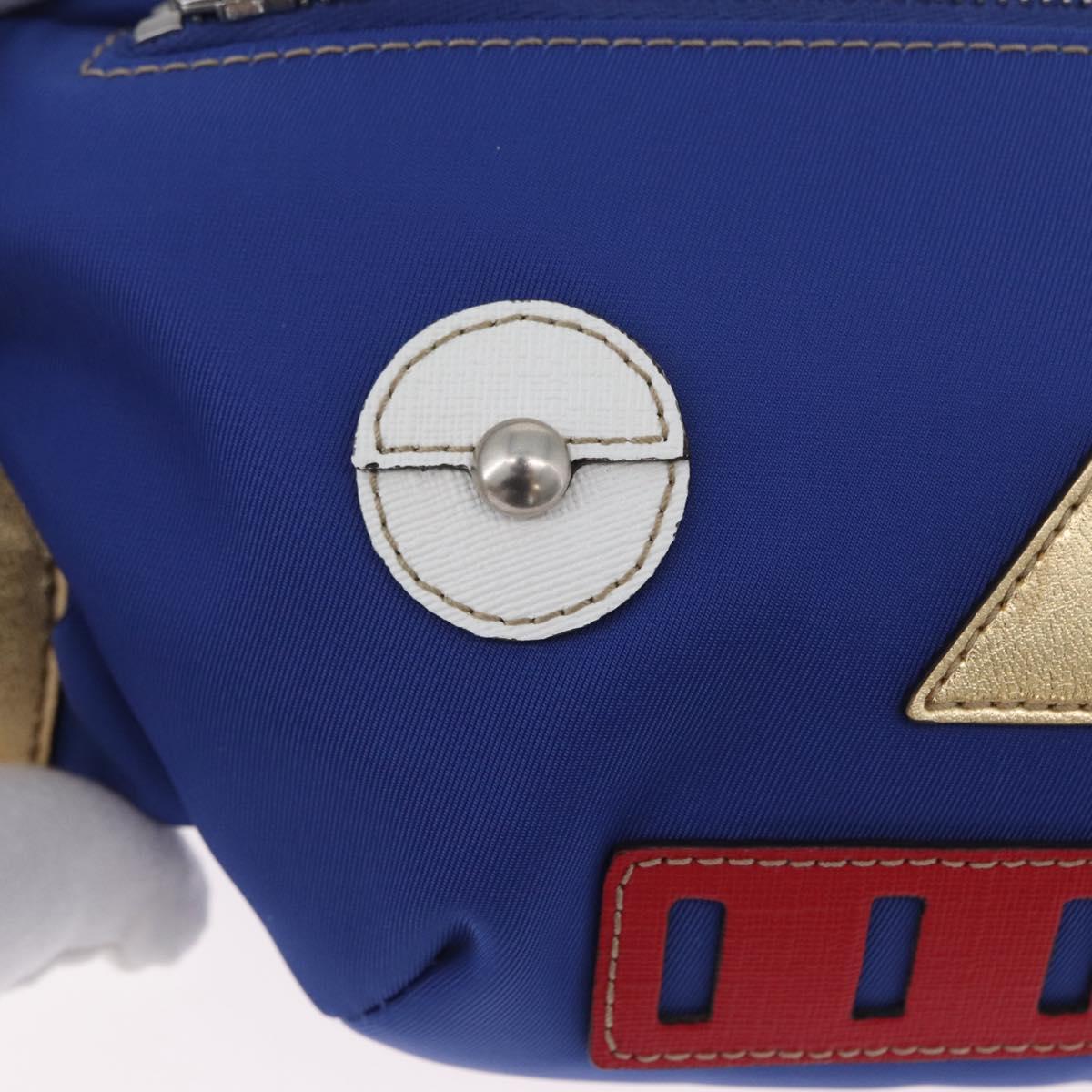 GUCCI Children Waist bag Nylon Blue Silver 550771 Auth 166242M