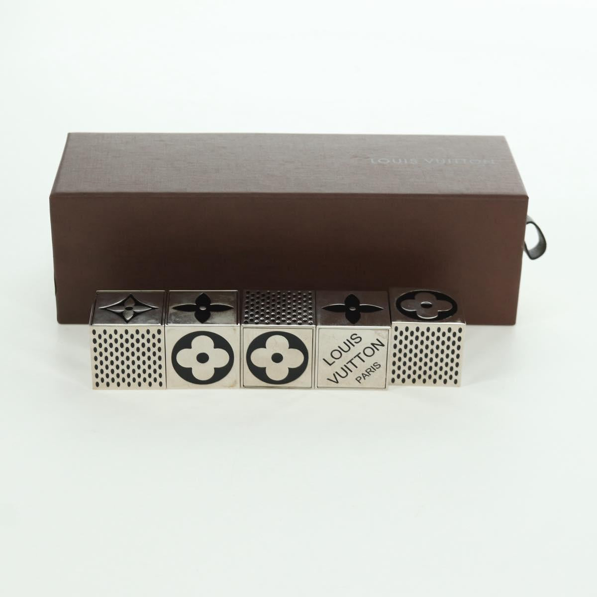 LOUIS VUITTON LV Cube Game metal Silver M99454 LV Auth 166248V