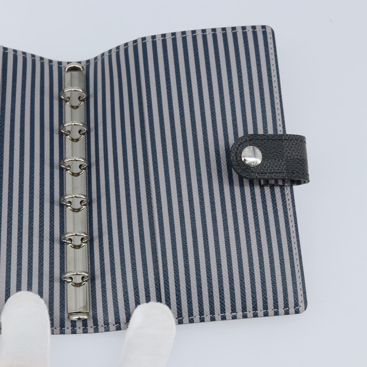 LOUIS VUITTON Damier Graphite Agenda PM Day Planner Cover R20030 LV Auth 166250V