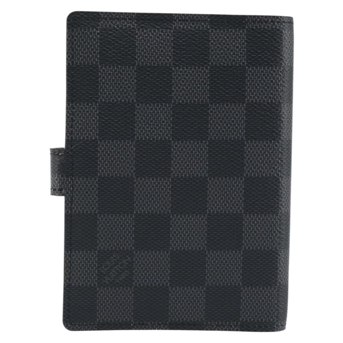 LOUIS VUITTON Damier Graphite Agenda PM Day Planner Cover R20030 LV Auth 166250V