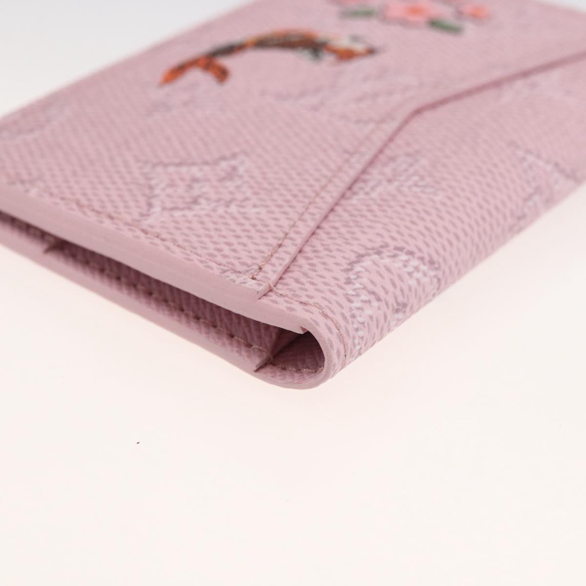 LOUIS VUITTON Monogram Organizer De Poch Card Case Pink M25973 LV Auth 166251SAM