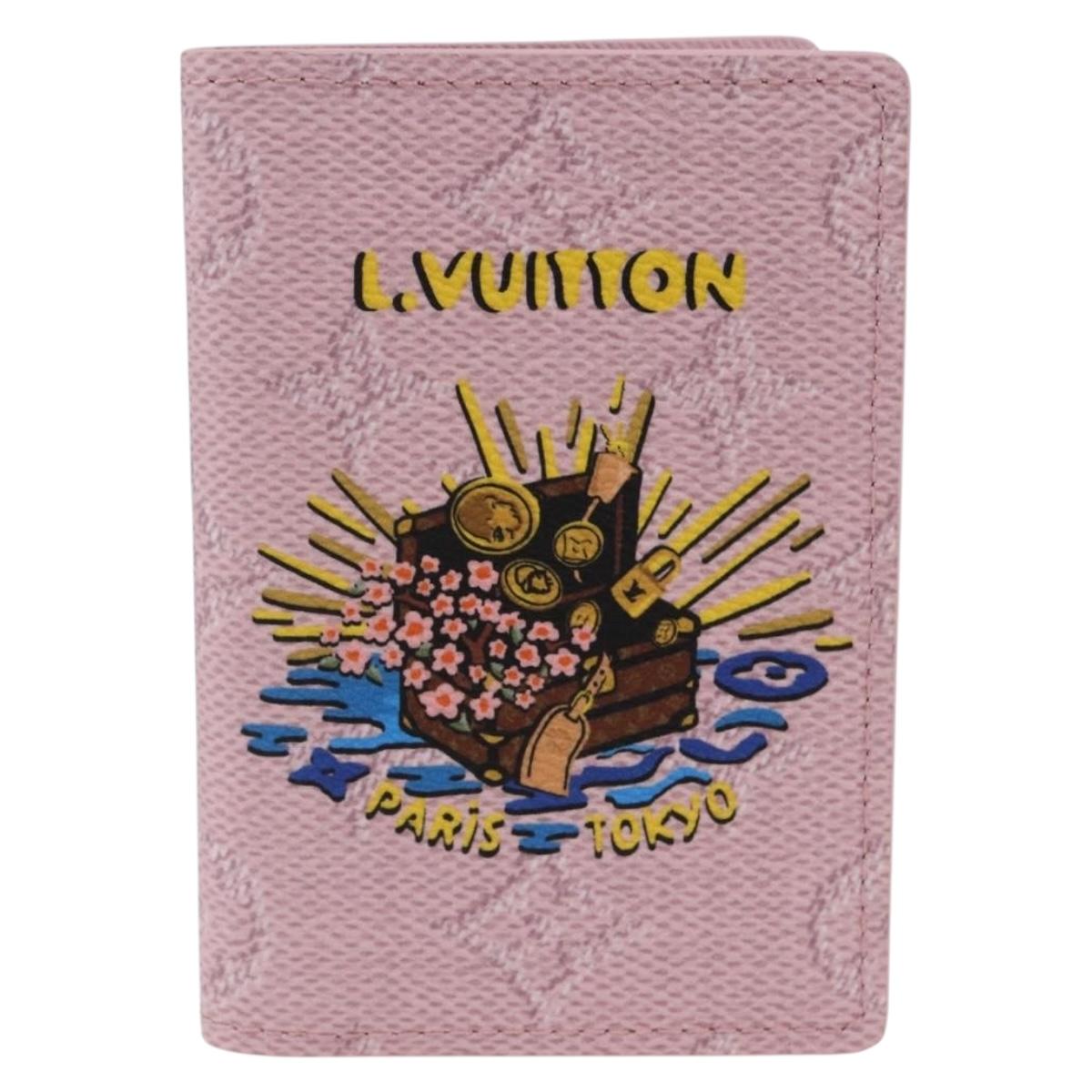 LOUIS VUITTON Monogram Organizer De Poch Card Case Pink M25973 LV Auth 166251SAM