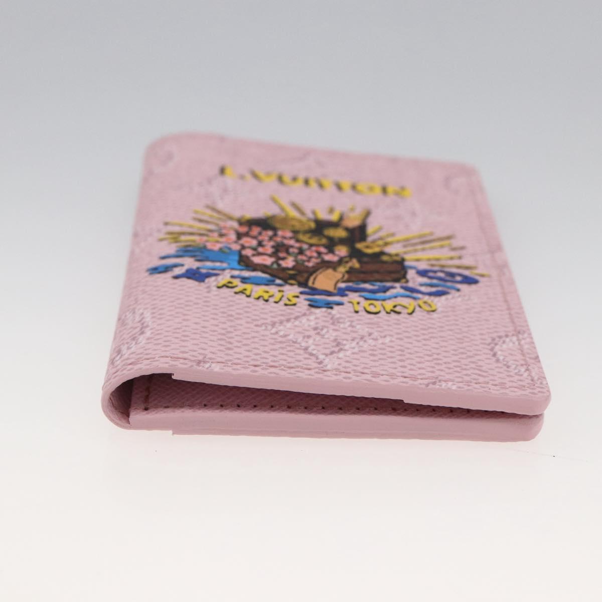 LOUIS VUITTON Monogram Organizer De Poch Card Case Pink M25973 LV Auth 166251SAM