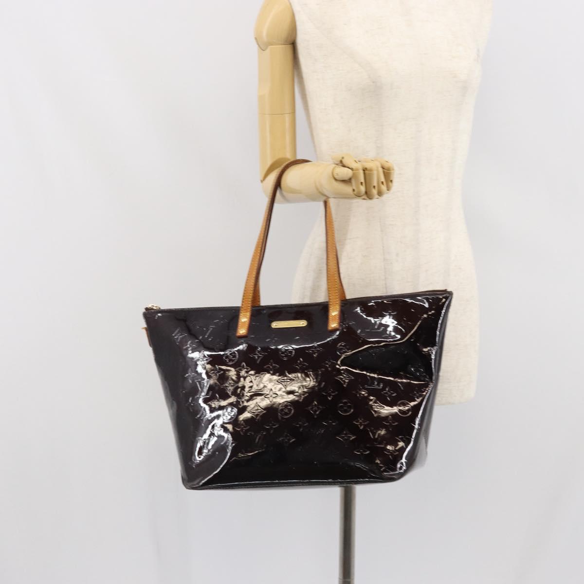 LOUIS VUITTON Monogram Vernis Bellevue GM Tote Bag Amarante M93589 Auth 166294