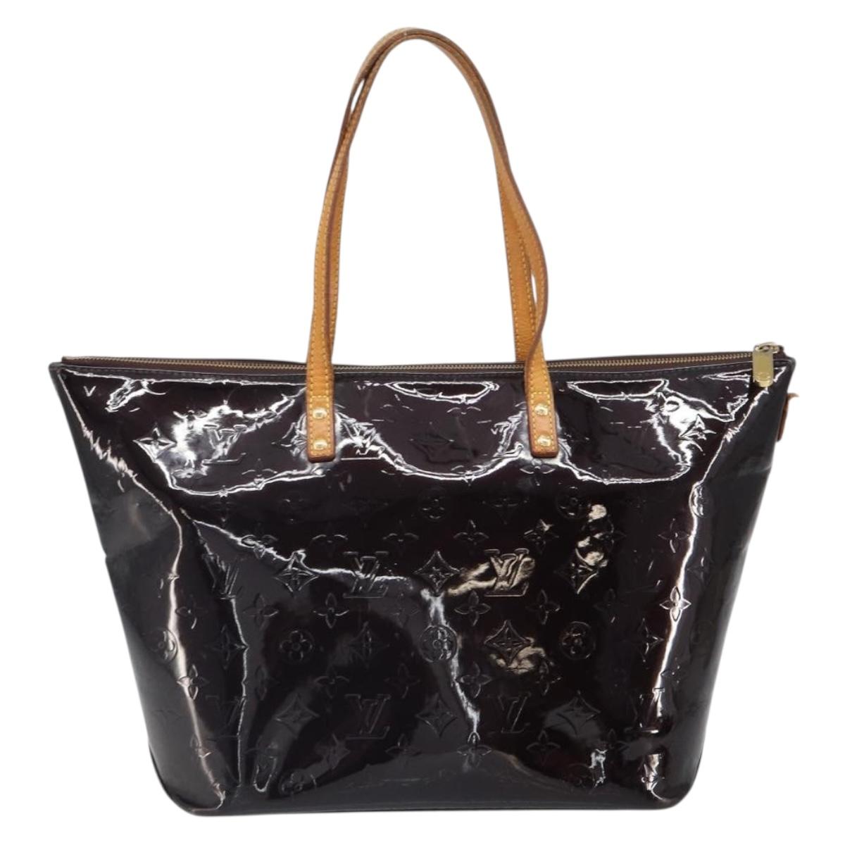 LOUIS VUITTON Monogram Vernis Bellevue GM Tote Bag Amarante M93589 Auth 166294