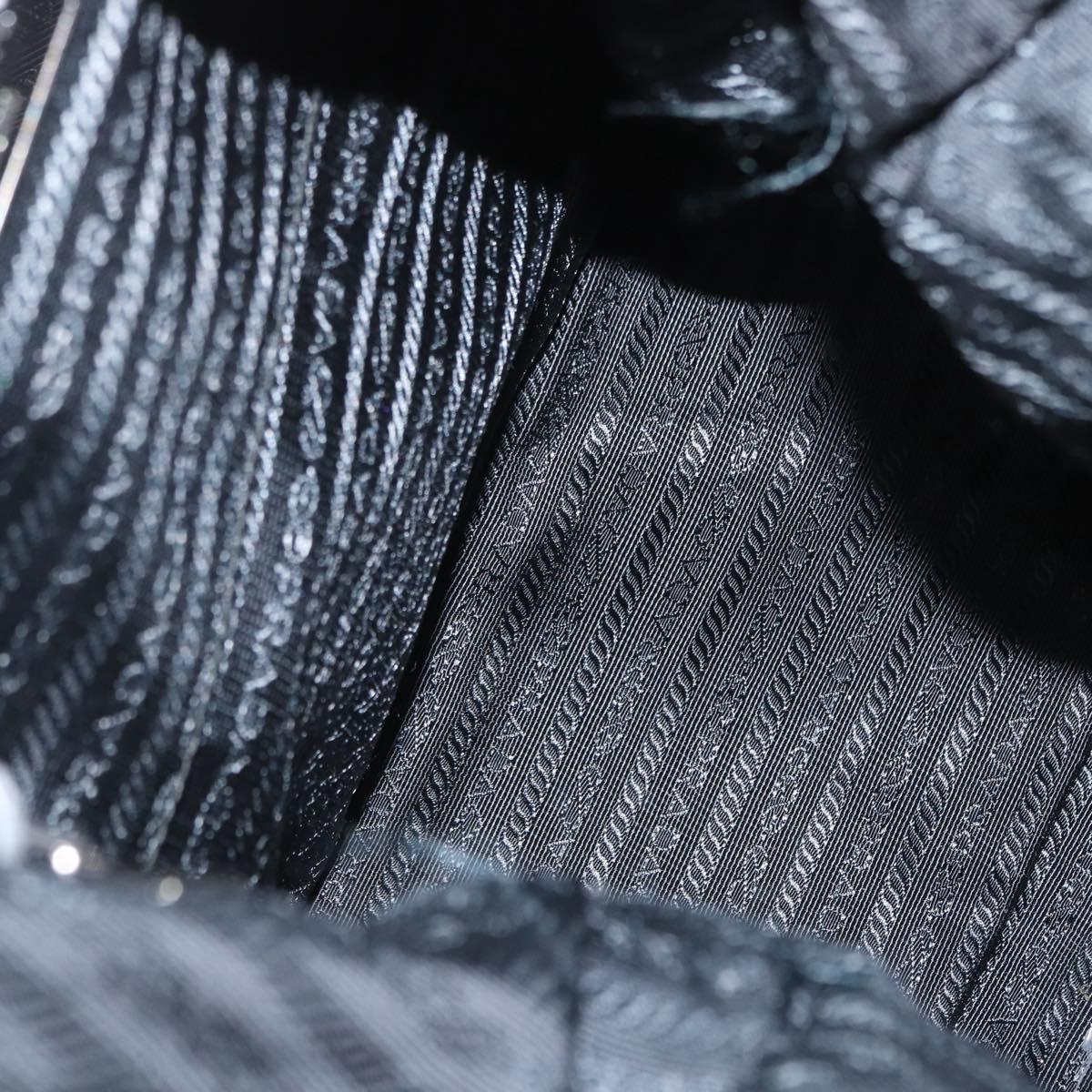 PRADA Tote Bag Nylon 2way Yellow Silver Auth 166303