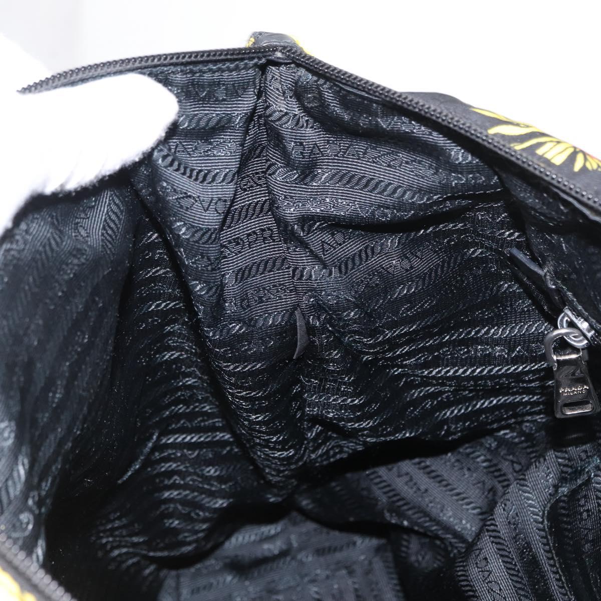 PRADA Tote Bag Nylon 2way Yellow Silver Auth 166303