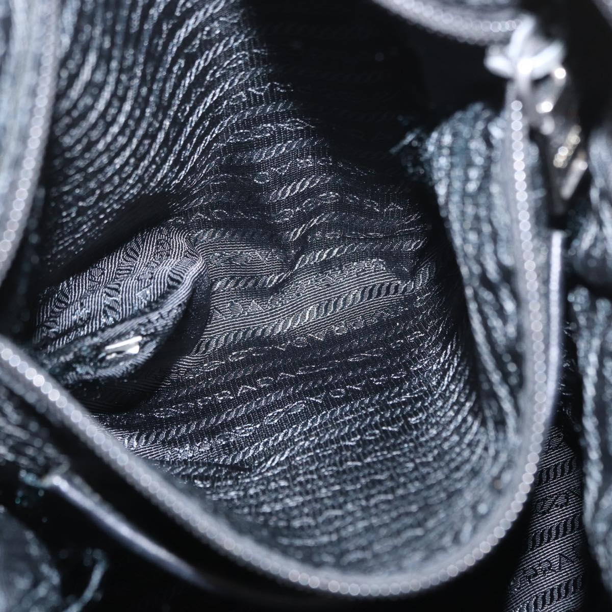 PRADA Tote Bag Nylon 2way Yellow Silver Auth 166303