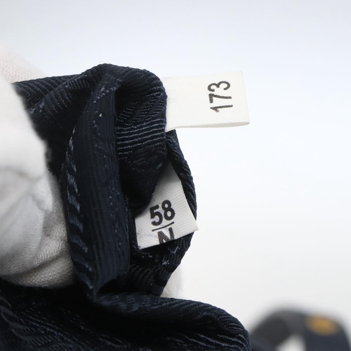 PRADA Tote Bag Nylon Navy Gold Auth 166304