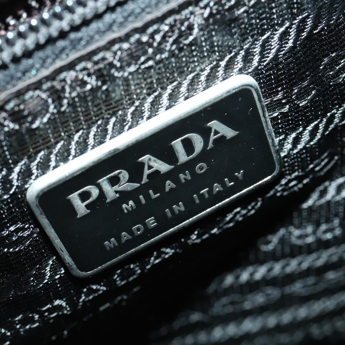 PRADA Backpack Nylon Green Silver Auth 166306