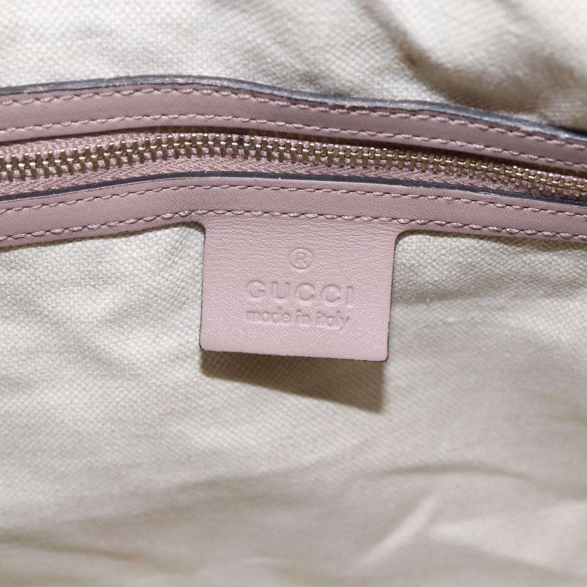 GUCCI GG Canvas Boston Bag 2way Beige gold 247205 Auth 166316